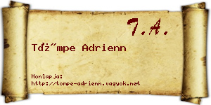 Tömpe Adrienn névjegykártya