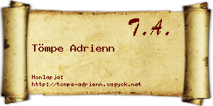 Tömpe Adrienn névjegykártya